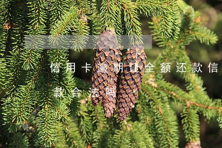 信用卡逾期让全额还款 信用卡逾期让全额还款合法吗