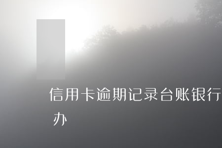 信用卡逾期记录台账(银行卡有逾期记录怎么办)