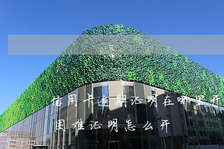 信用卡逾期证明在哪里开(还信用卡逾期需要困难证明怎么开)