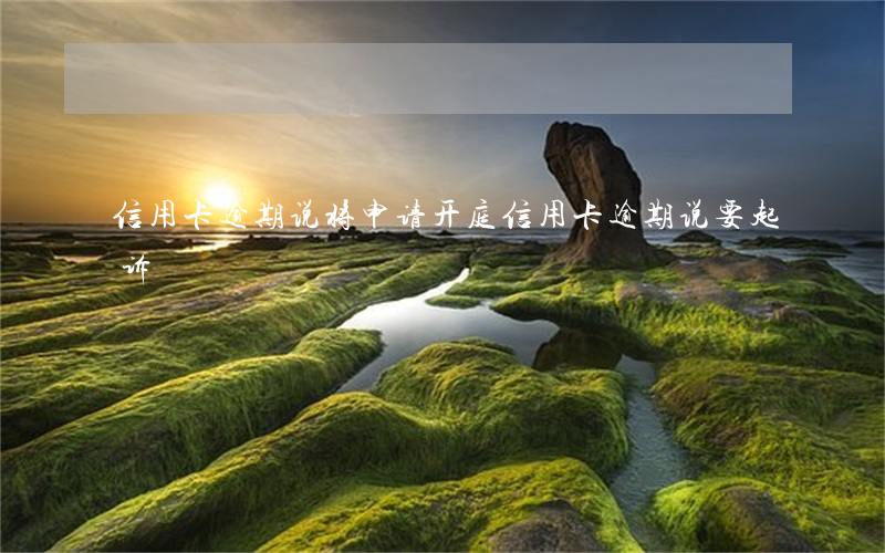 信用卡逾期说将申请开庭(信用卡逾期说要起诉)