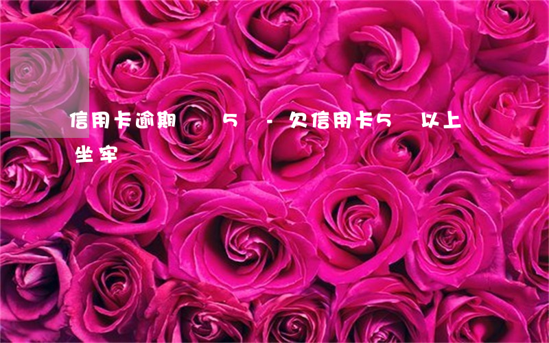 信用卡逾期負債5萬-欠信用卡5萬以上會坐牢嗎