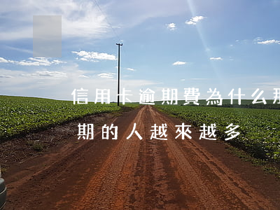 信用卡逾期費為什么那么高 為什么信用卡逾期的人越來越多