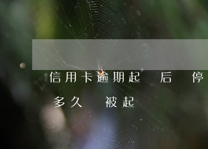 信用卡逾期起訴后會停息嗎-欠信用卡逾期多久會被起訴