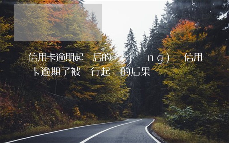 信用卡逾期起訴后的經(jīng)歷(信用卡逾期了被銀行起訴的后果)