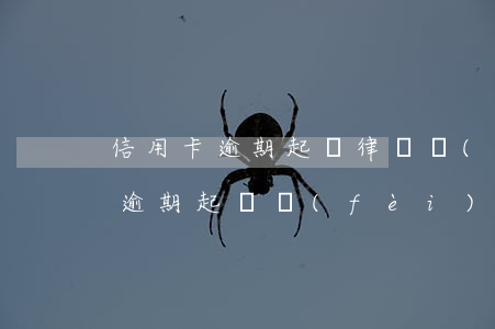 信用卡逾期起訴律師費(fèi)用(信用卡逾期起訴費(fèi)用誰出)