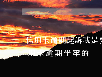 信用卡逾期起訴我是要坐牢嗎(有沒有因為信用卡逾期坐牢的)