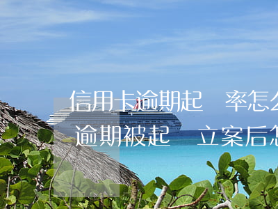 信用卡逾期起訴率怎么算(2020年信用卡逾期被起訴立案后怎么解決)