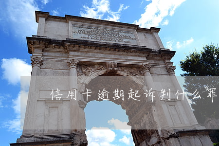 信用卡逾期起诉判什么罪