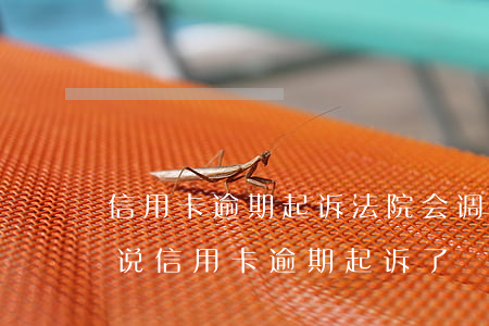 信用卡逾期起诉法院会调解吗(有律师联系我说信用卡逾期起诉了)