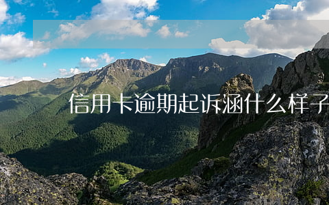 信用卡逾期起诉涵什么样子(欠信用卡被起诉)