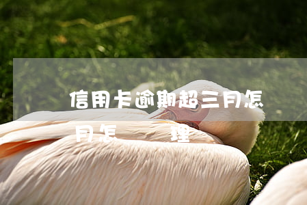信用卡逾期超三月怎樣處理(信用卡逾期超三月怎樣處理?)