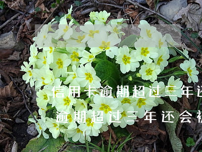信用卡逾期超过三年还会被起诉吗-信用卡逾期超过三年还会被起诉吗知乎
