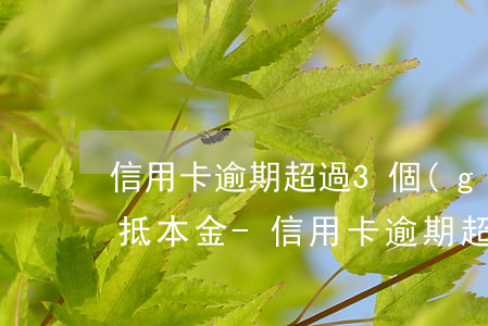 信用卡逾期超過3個(gè)月部分還款是抵本金-信用卡逾期超過3個(gè)月部分還款是抵本金嗎