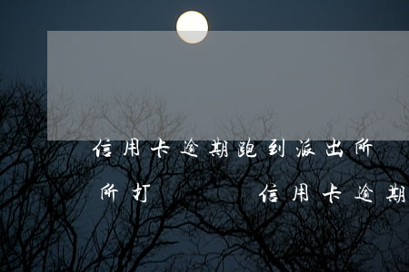 信用卡逾期跑到派出所報(bào)案(派出所打電話說信用卡逾期銀行報(bào)案)