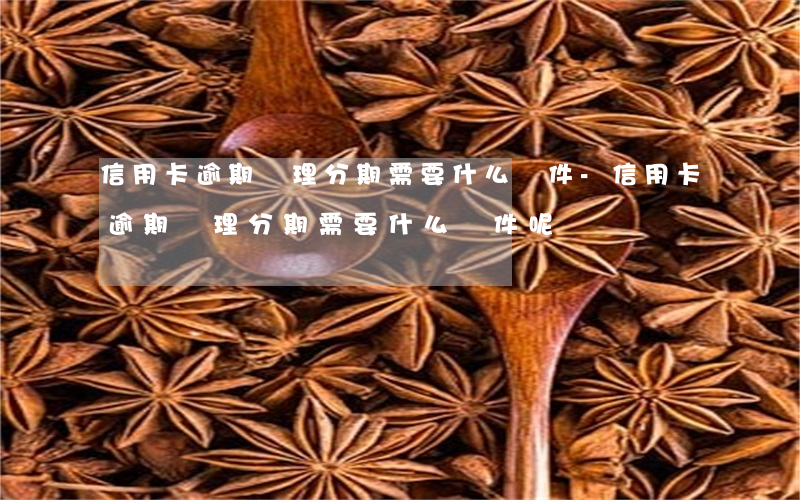 信用卡逾期辦理分期需要什么條件-信用卡逾期辦理分期需要什么條件呢