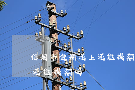 信用卡逾期还上还能提额吗（信用卡逾期还上还能提额吗）