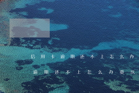 信用卡逾期还不上怎么办重庆律师-信用卡逾期还不上怎么办重庆律师电话