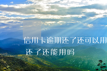 信用卡逾期还了还可以用不-逾期的信用卡还了还能用吗