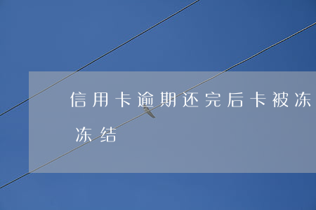 信用卡逾期还完后卡被冻结(因逾期信用卡被冻结)