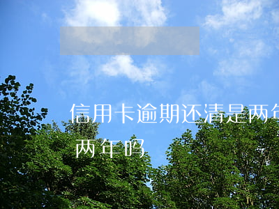信用卡逾期还清是两年吗 信用卡逾期还清是两年吗