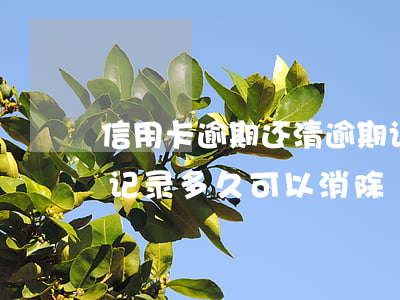 信用卡逾期还清逾期记录多久(有信用卡逾期记录多久可以消除)