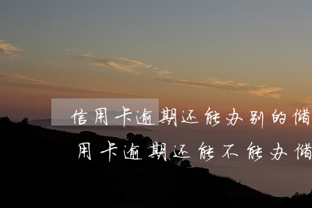 信用卡逾期还能办别的储蓄卡吗-在银行信用卡逾期还能不能办储蓄卡