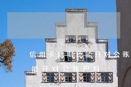 信用卡逾期还能开对公账户吗(信用卡逾期还能开对公账户吗)
