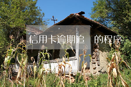 信用卡逾期追繳的程序