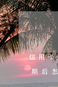 信用卡逾期追責(zé)還全款(欠信用卡逾期后怎么還)