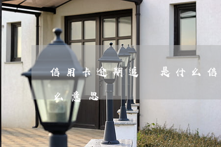 信用卡逾期追責是什么(信用卡逾期追責是什么意思)