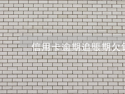 信用卡逾期追賬期(欠銀行信用卡逾期)