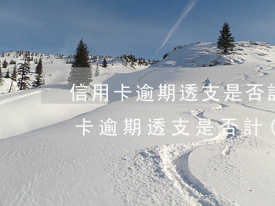 信用卡逾期透支是否計(jì)入征信(信用卡逾期透支是否計(jì)入征信記錄)