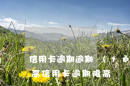 信用卡逾期逾期費(fèi)超級(jí)高(信用卡逾期限高)