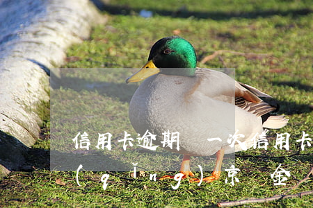 信用卡逾期過一次(信用卡逾期過一次能申請(qǐng)京東金條嗎)