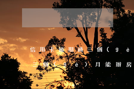 信用卡逾期過三個(gè)月(信用卡逾期過三個(gè)月能辦房貸嗎)