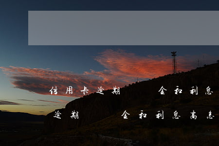信用卡逾期違約金和利息高怎么辦-信用卡逾期違約金和利息高怎么辦理