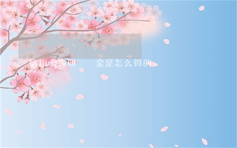 信用卡逾期違約金是怎么算的