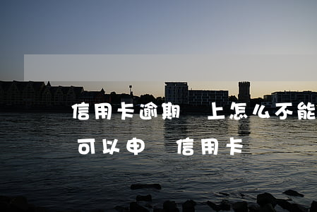 信用卡逾期還上怎么不能用了嗎(有過逾期還可以申請信用卡嗎)