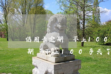 信用卡逾期還不上100多天了-信用卡逾期還不上100多天了怎么辦