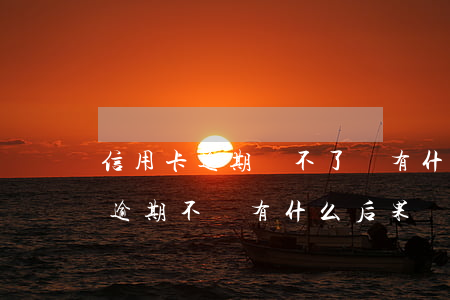 信用卡逾期還不了會有什么后果(信用卡貸款逾期不還有什么后果)
