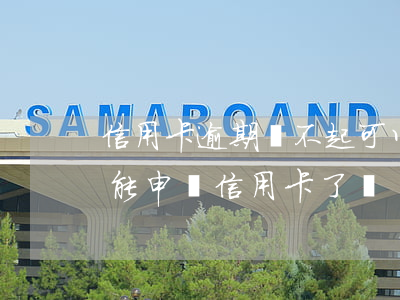 信用卡逾期還不起可以立案嗎(逾期之后就不能申請信用卡了嗎)
