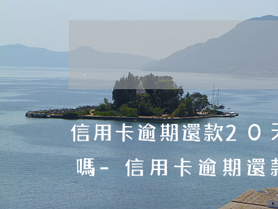 信用卡逾期還款20天會(huì)上征信嗎-信用卡逾期還款20天會(huì)上征信嗎怎么辦
