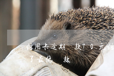信用卡逾期還款70元(信用卡逾期60天還了最低還款)