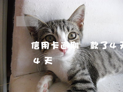 信用卡逾期還款了4天(忘了還信用卡逾期14天)