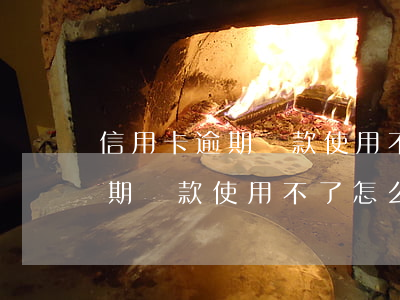 信用卡逾期還款使用不了怎么辦-信用卡逾期還款使用不了怎么辦呢