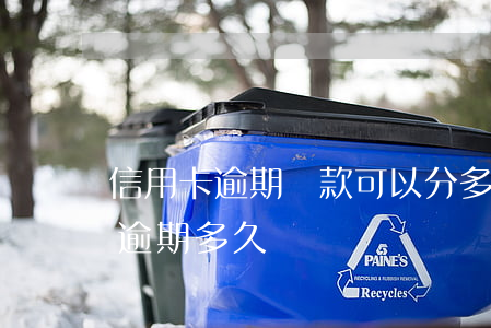信用卡逾期還款可以分多少期(分期還款可以逾期多久)