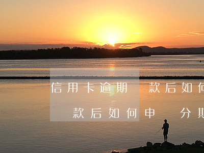 信用卡逾期還款后如何申請分期 信用卡逾期還款后如何申請分期付款