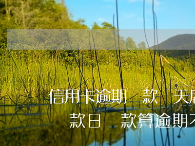 信用卡逾期還款幾天后被退回(在信用卡最后還款日還款算逾期不)