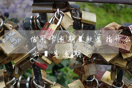信用卡逾期還款是指什么(信用卡還款了為什么還是逾期)