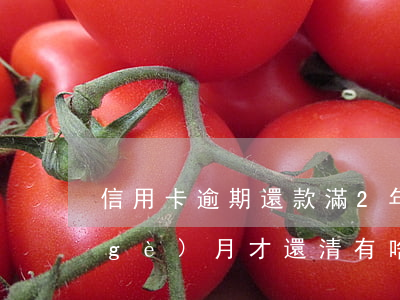 信用卡逾期還款滿2年(信用卡逾期了兩個(gè)月才還清有啥影響)